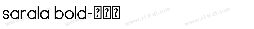 sarala bold字体转换